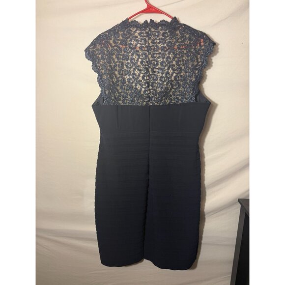Beautiful Navy Blue Evening Cocktail Dress Womens Size XL New BodyCon Sexy Lace - Picture 5 of 5